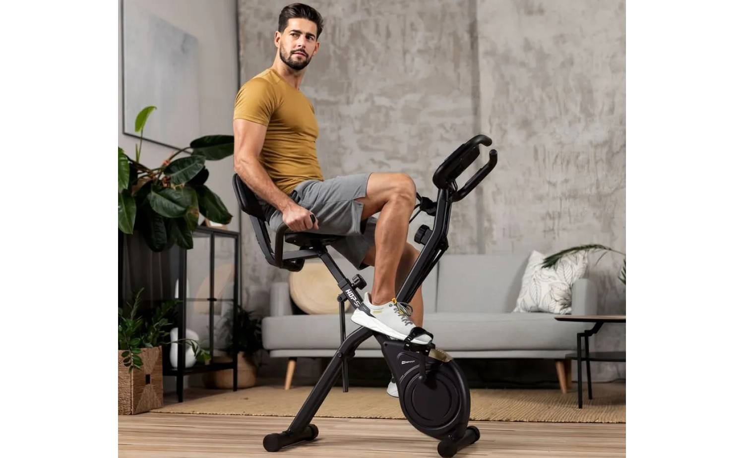 Велотренажер Hop-Sport HS-3030X Apeks X-Bike чорно-золотистий 9 Велотренажер Hop-Sport HS-3030X Apeks X-Bike чорно-золотистий 9