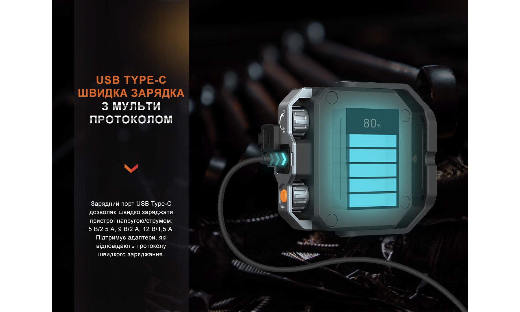 Фонарь многофункциональный Fenix CL28R с функцией Powerbank (10 000 mAh) 6