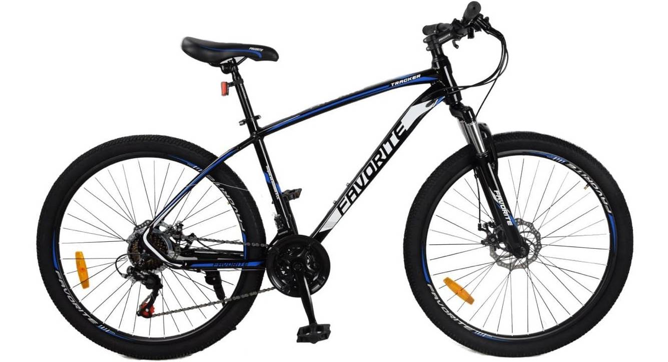 Фотография Велосипед Favorite Tracker 27.5", размер M рама 17" (2021), Черно-синий