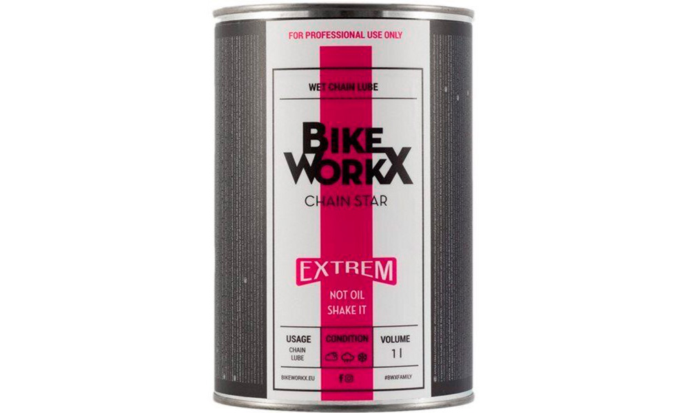 Смазка для цепи BikeWorkX Chain Star Extreme банка 1 л