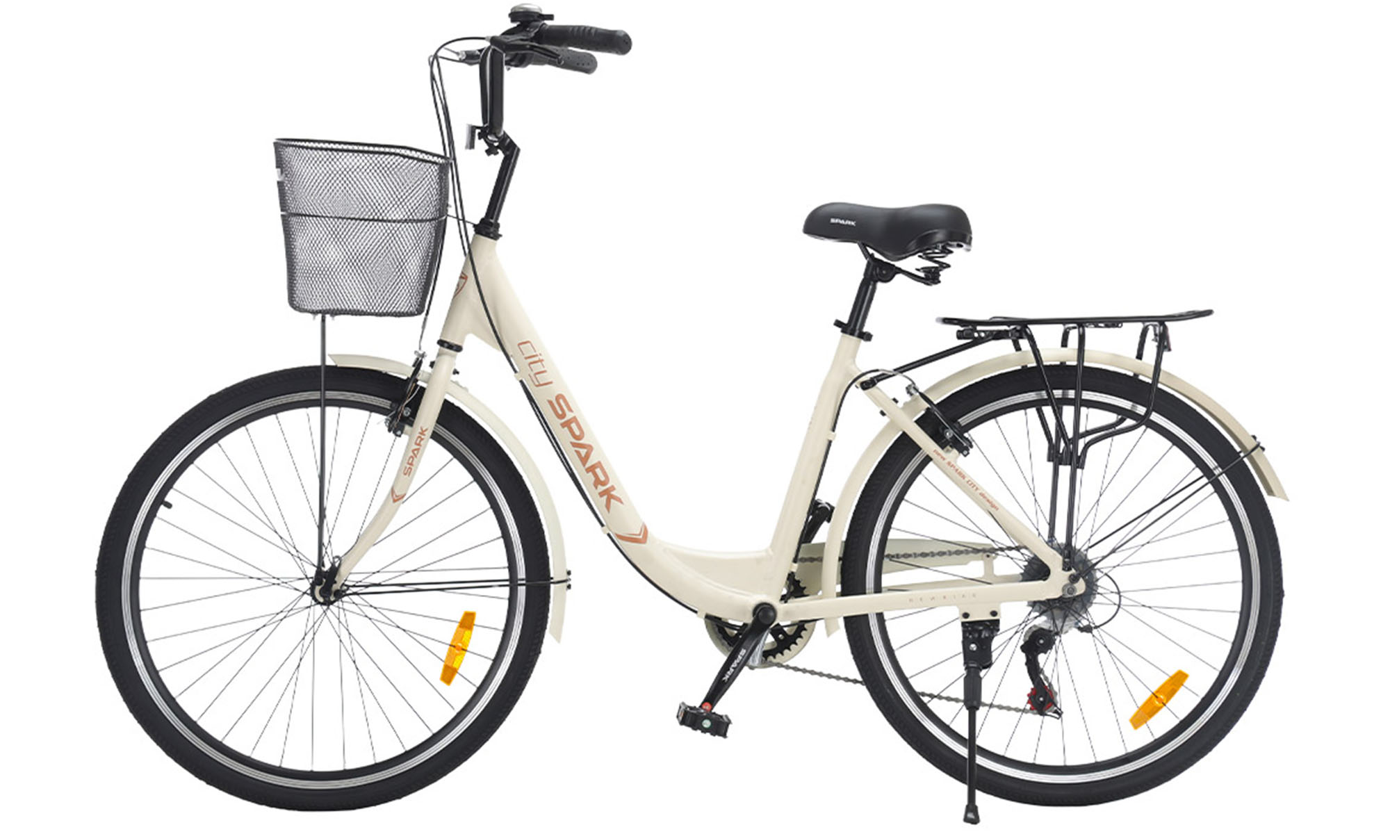 Велосипед SPARK CITY TEYA 26", розмір M, рама 17", рік 2026, бежевий 2