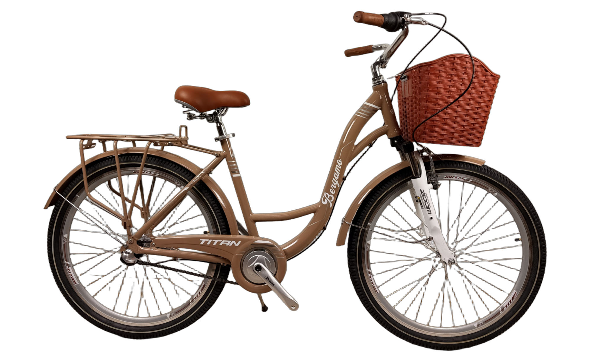 Велосипед Titan Bergamo NX 3 sp 26", размер M, рама 17", год 2024, Коричневый