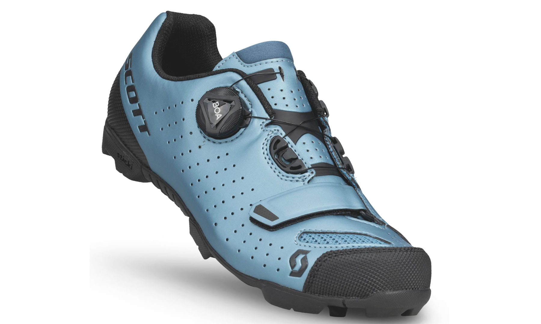 Велотуфли SCOTT MTB COMP BOA LADY матовый черный/бирюзовый синий, размер 39 
