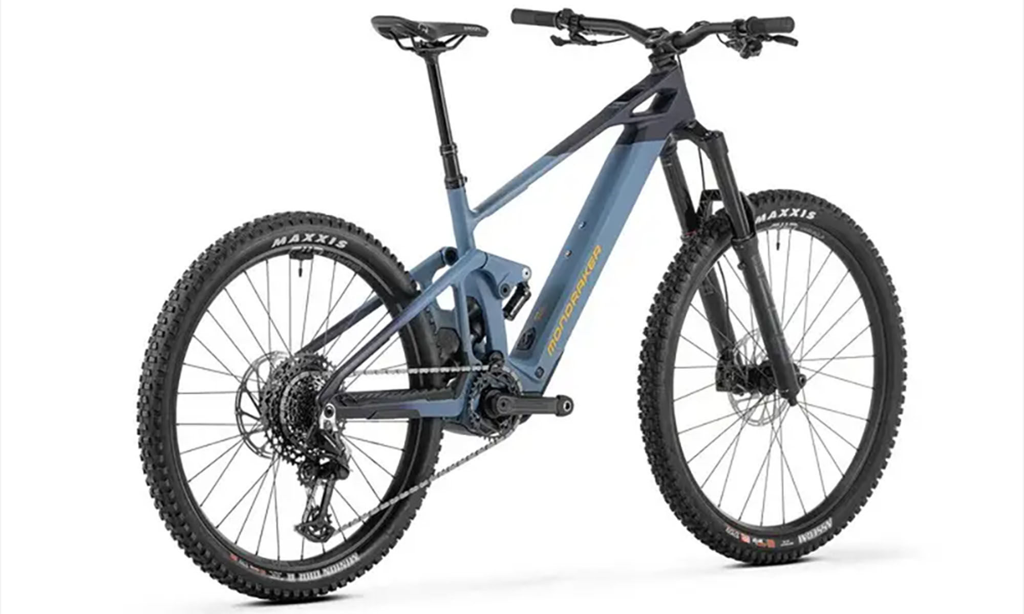 Электровелосипед MONDRAKER DUNE R Carbon, Mullet 29/27.5'', размер M, рама 42, 400Wh Bosch SX, год 2026, синий/желтый 3