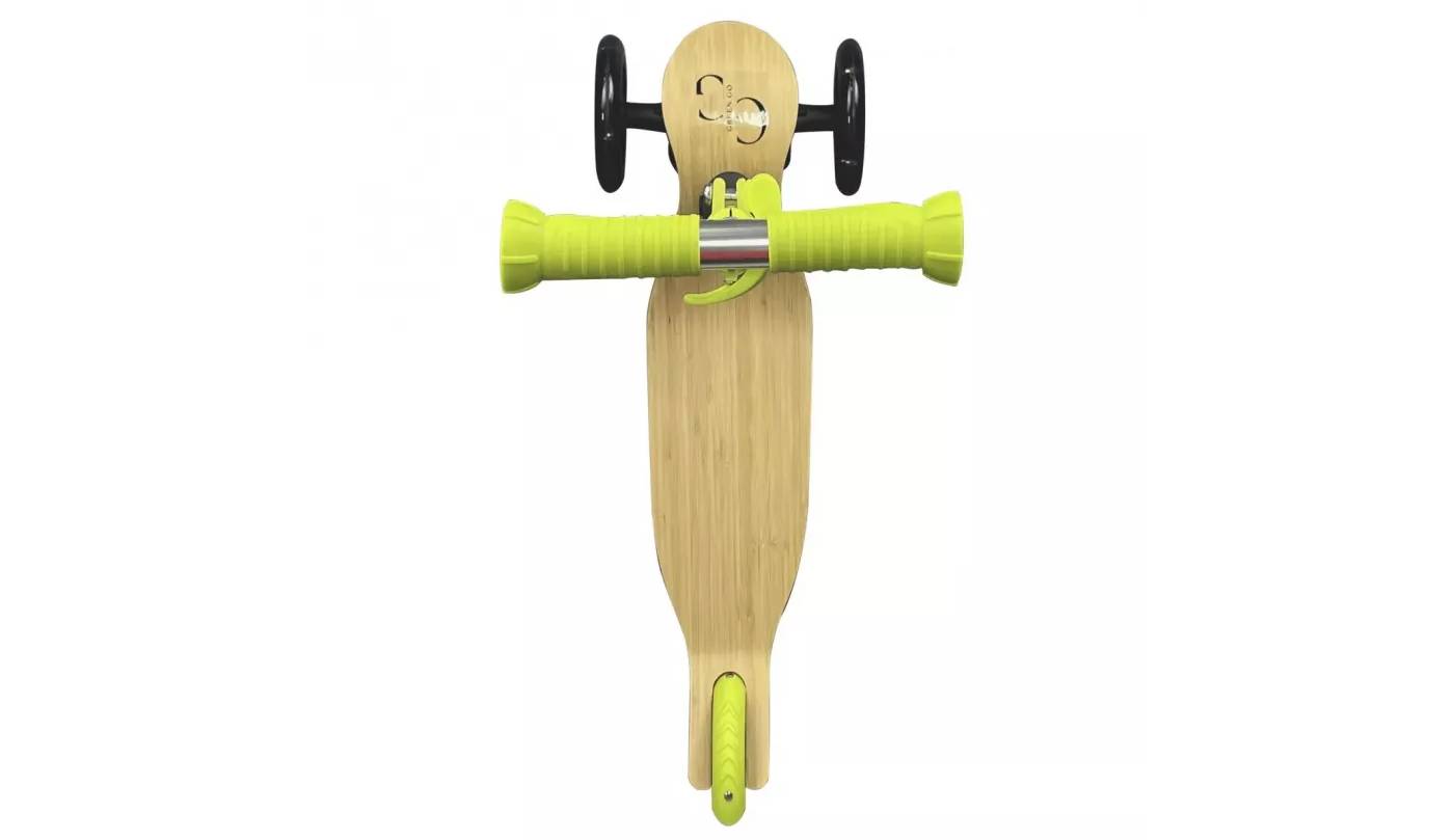 Самокат детский 3х колесный GreenGo Wood Green 4