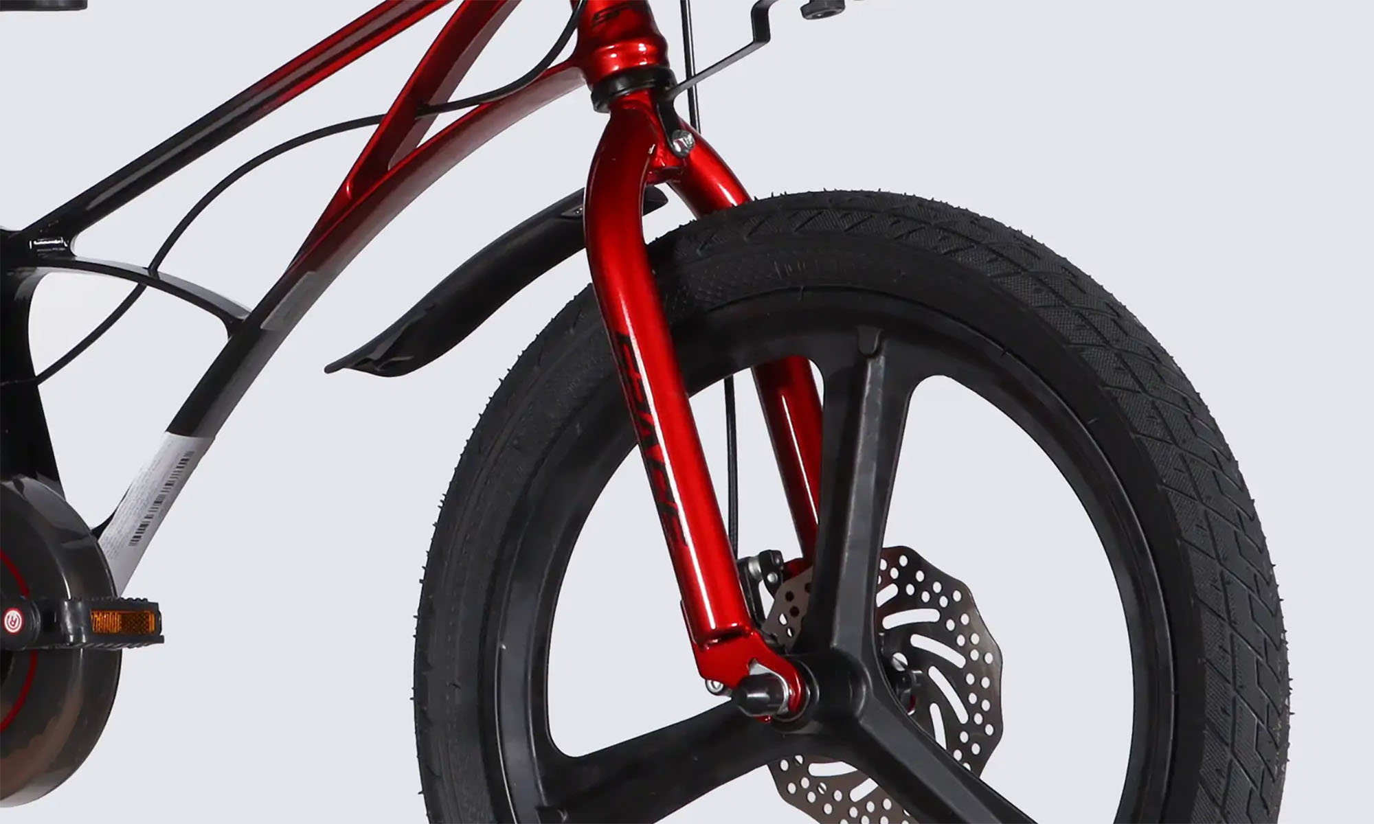 Велосипед SPACE KID ANDROMEDA DD 18", размер XXS, рама-10", год 2026, красно-черный 4