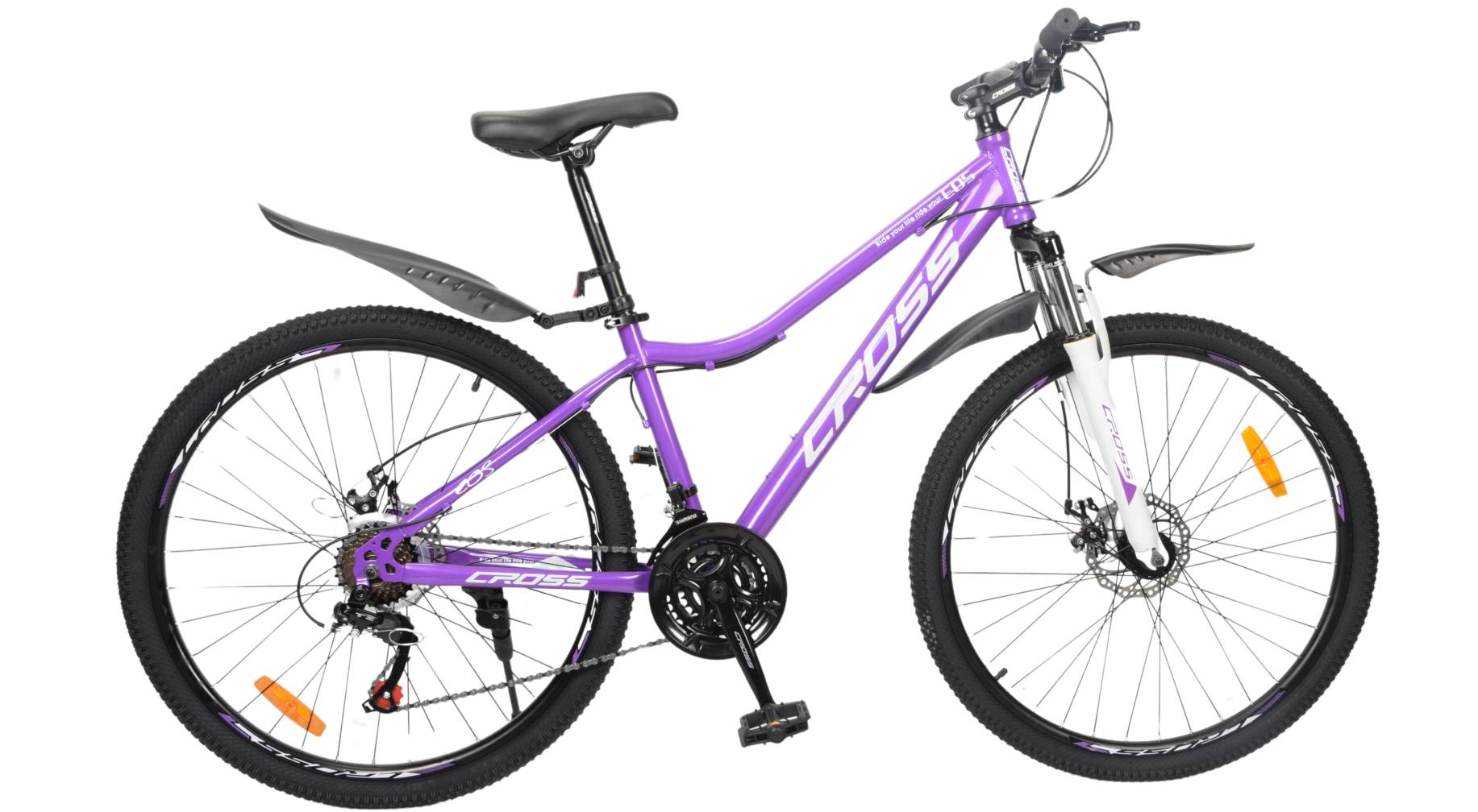 Фотография Велосипед CROSS EOS 27.5", размер S рама 15" (2022), Фиолетовый