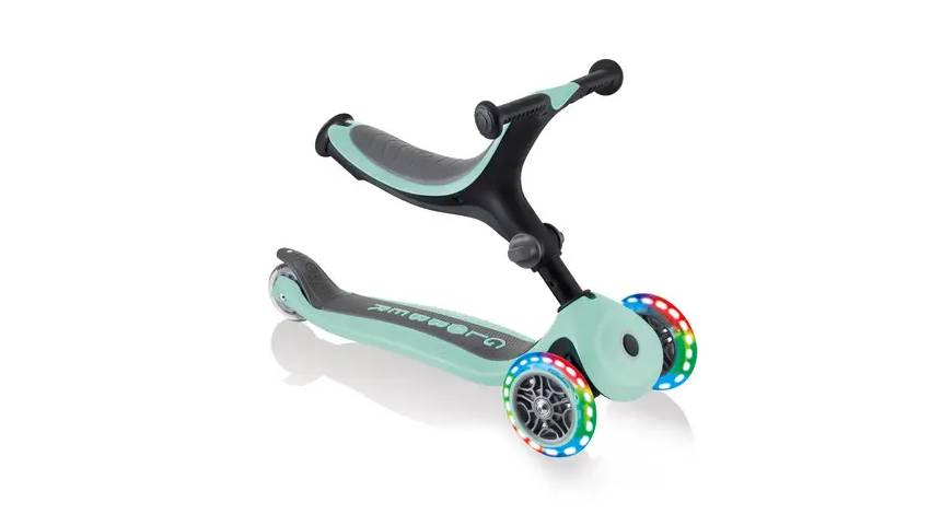 Самокат GLOBBER GO UP FOLDABLE PLUS LIGHTS мятный, 1.5+ 11