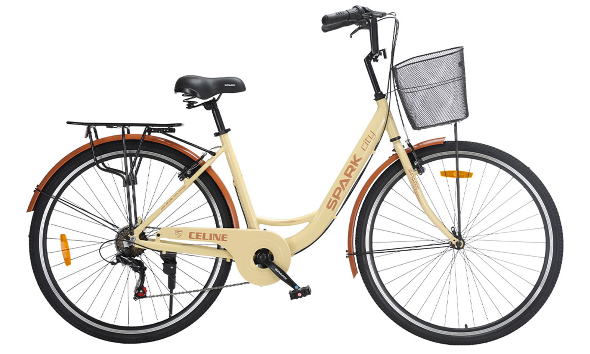 Велосипед SPARK CITY CELINE 28", размер L, рама 18", год 2026, бежевый 