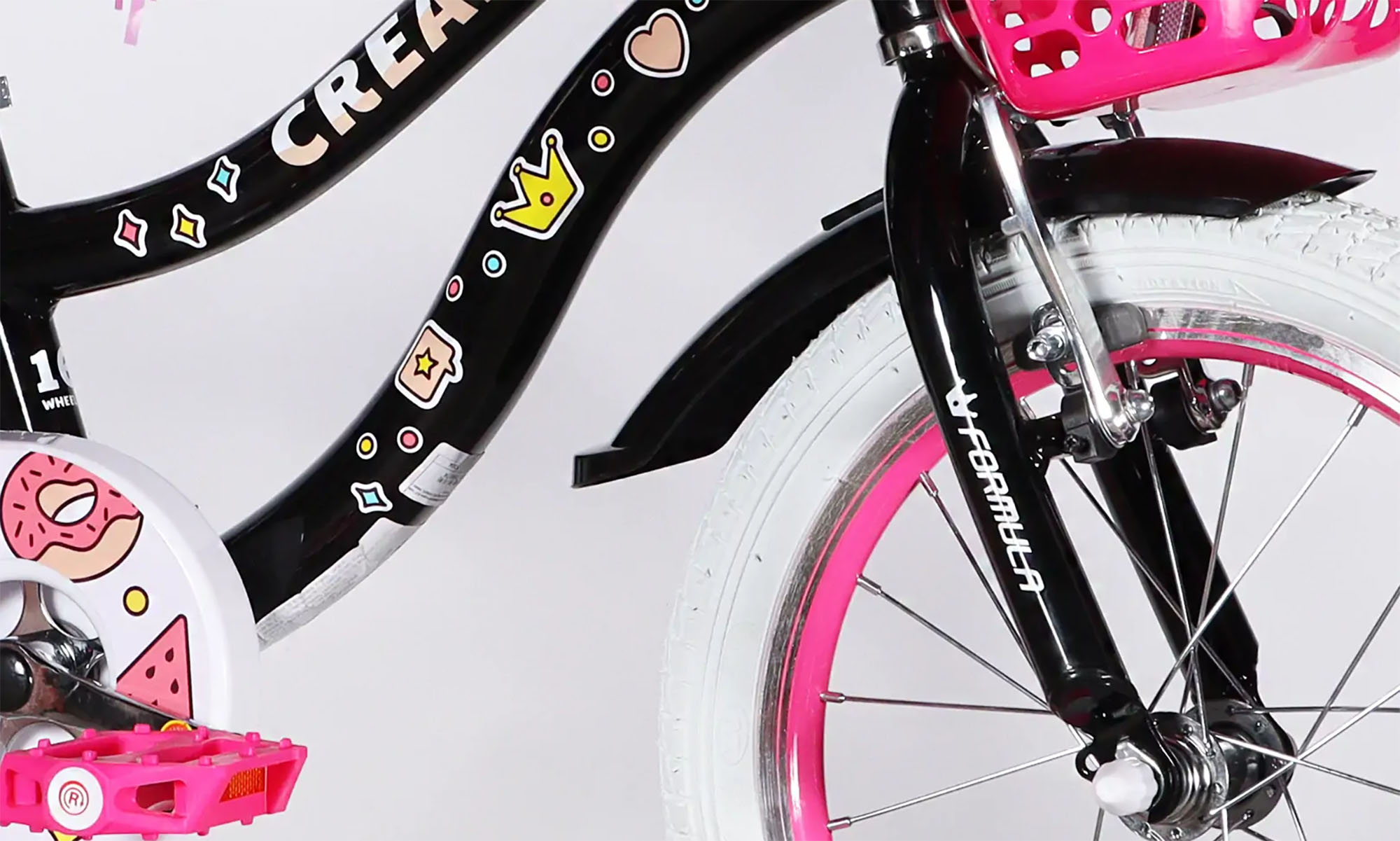 Велосипед Formula Kid CREAM BH 16", размер XXS, рама-8,5", год 2026, черный с розовым 3