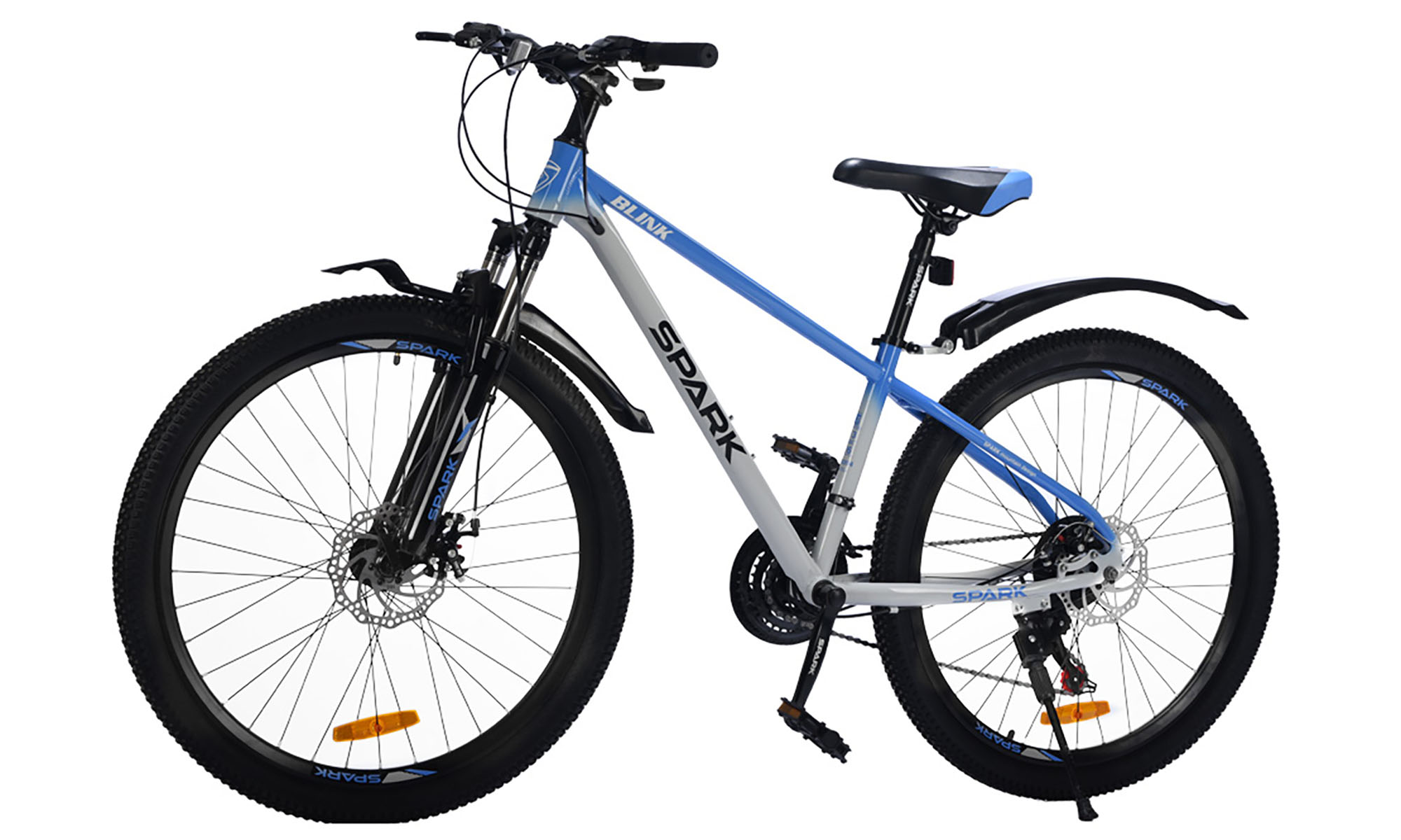 Велосипед SPARK BLINK 26", размер XS, рама 13", год 2026, синий с серым 2