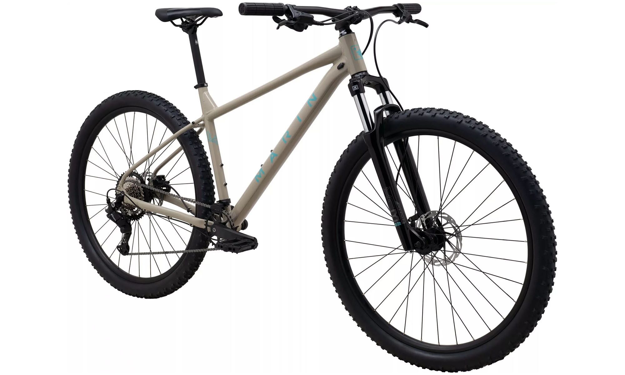 Велосипед Marin BOLINAS RIDGE 2 29", размер XL, год 2026, бежевый с бирюзовым 2