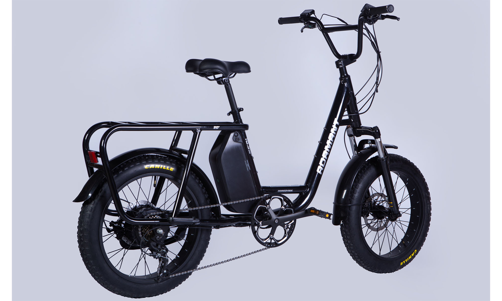 Велосипед с электроприводом Dorozhnik eADAMANT DD FR 20", размер M, рама-18,5" 48B 17.5А*ч 500Вт, 2025, черныйй  3