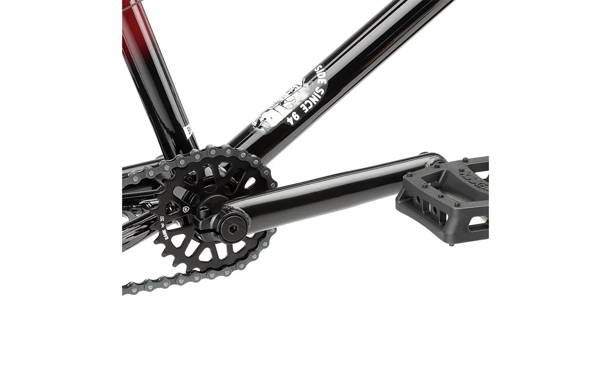 Фотографія Велосипед KINK BMX Curb 2022 матовий чорно-червоний 4
