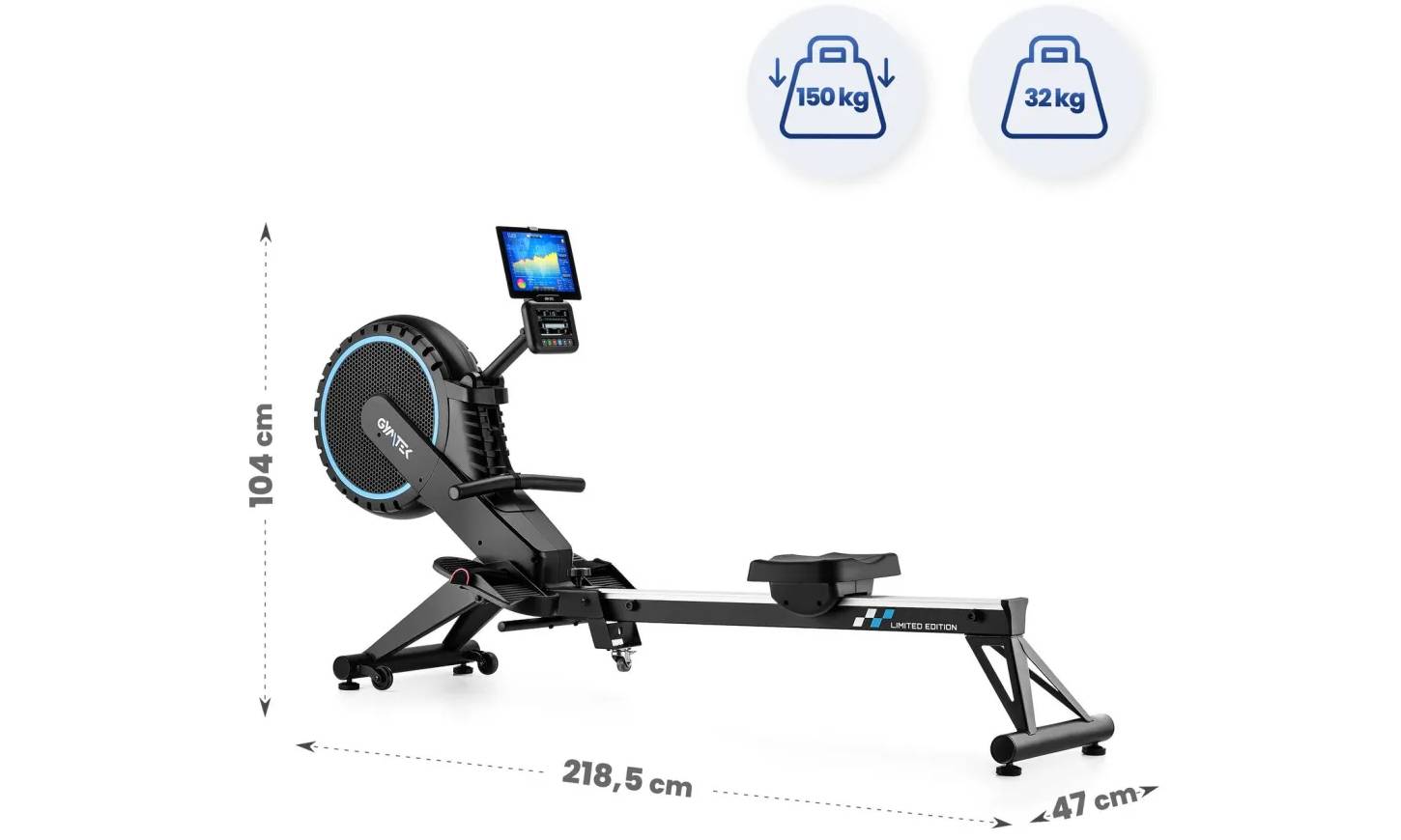 Гребной тренажер Gymtek XR2500 воздушный электромагнитный 2 Гребной тренажер Gymtek XR2500 воздушный электромагнитный 2