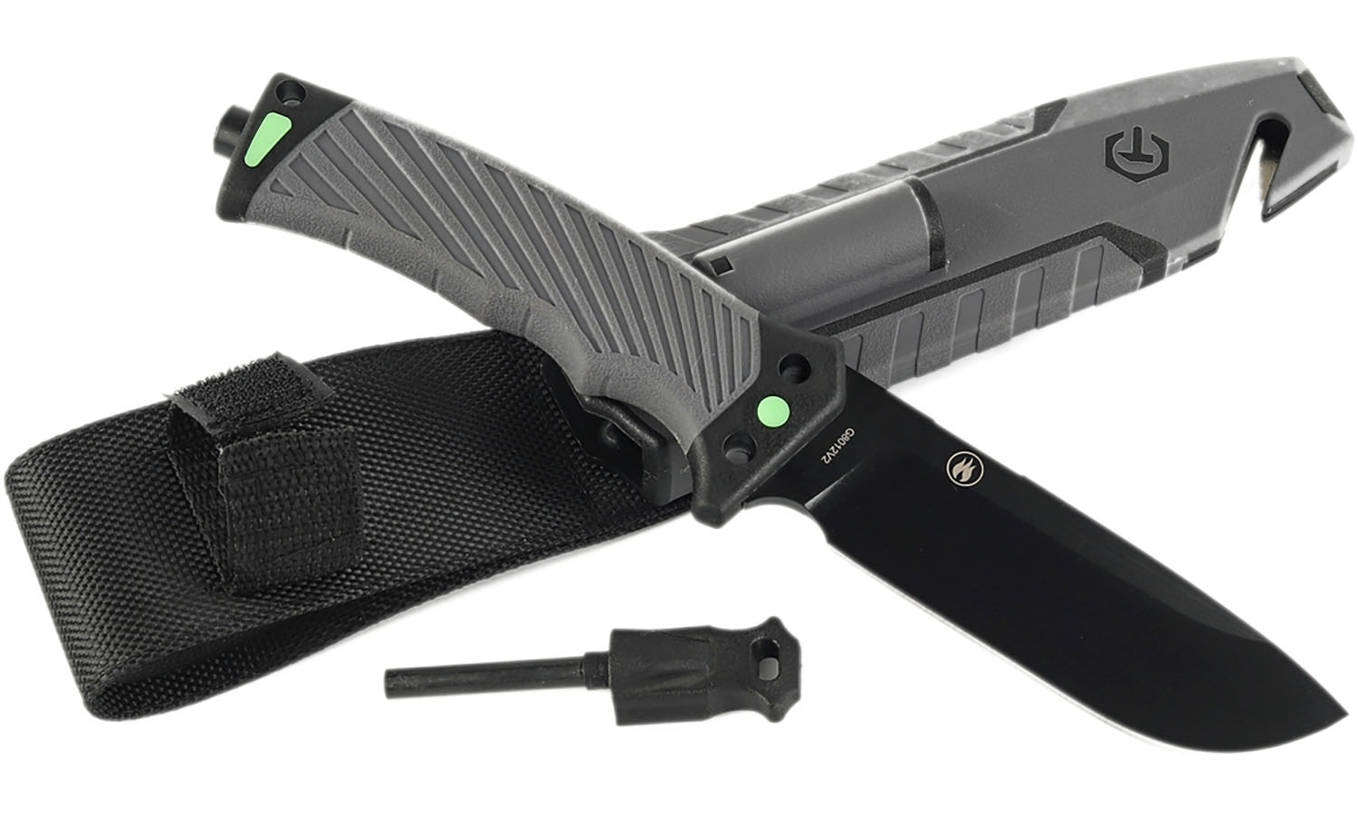 Ніж Ganzo G8012V2-GY сірий (G8012V2-GY) з паракордом 5