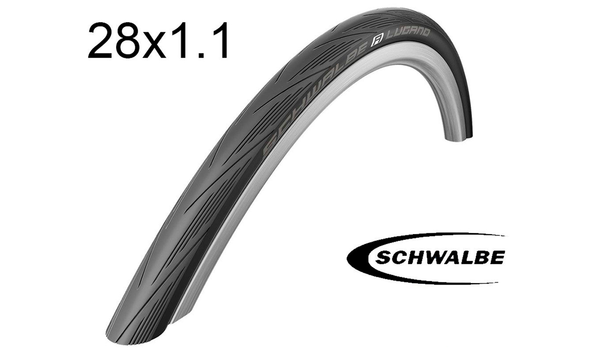 Фотография Покрышка Schwalbe 28x1.00 (25x622) LUGANO K-Guard HS471 B/B-SK SiC  black