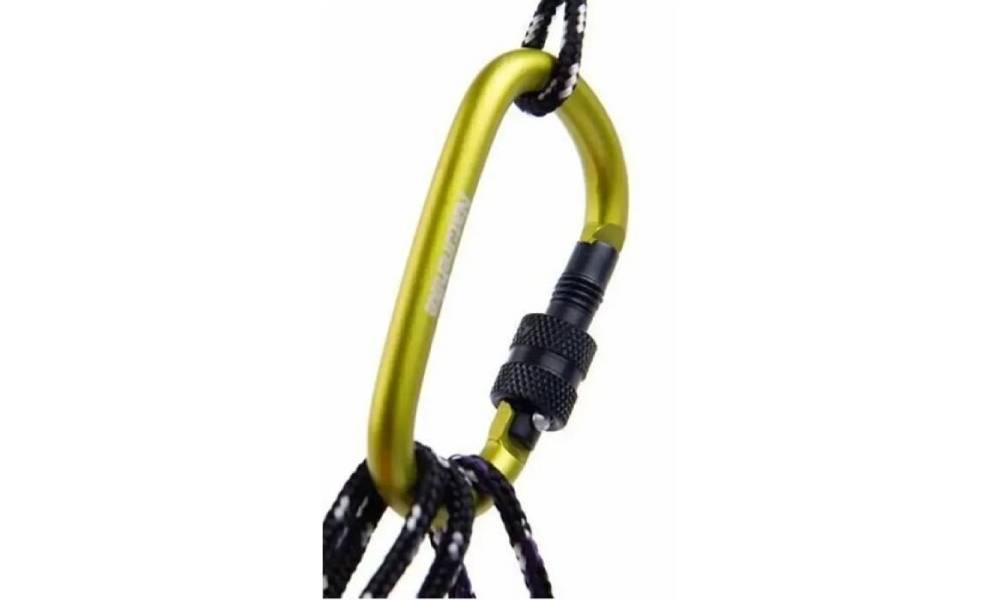 Карабин алюминиевый с муфтой Naturehike D-type 80 мм NH15A008-D голубой Карабин алюминиевый с муфтой Naturehike D-type 80 мм NH15A008-D голубой