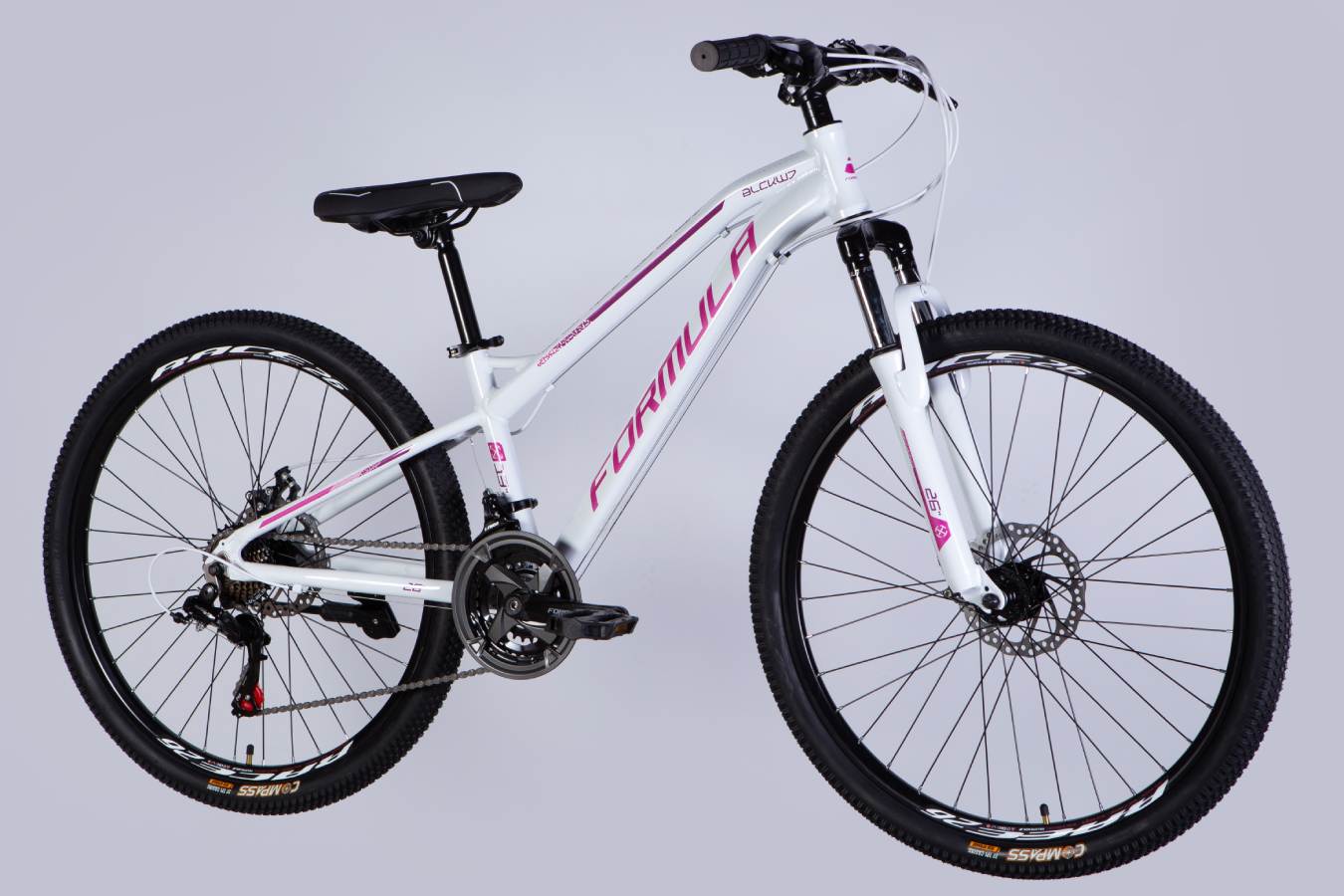 Велосипед Formula BLACKWOOD DD FR 26", размер XS, рама 13", 2025, бело-розовый  3