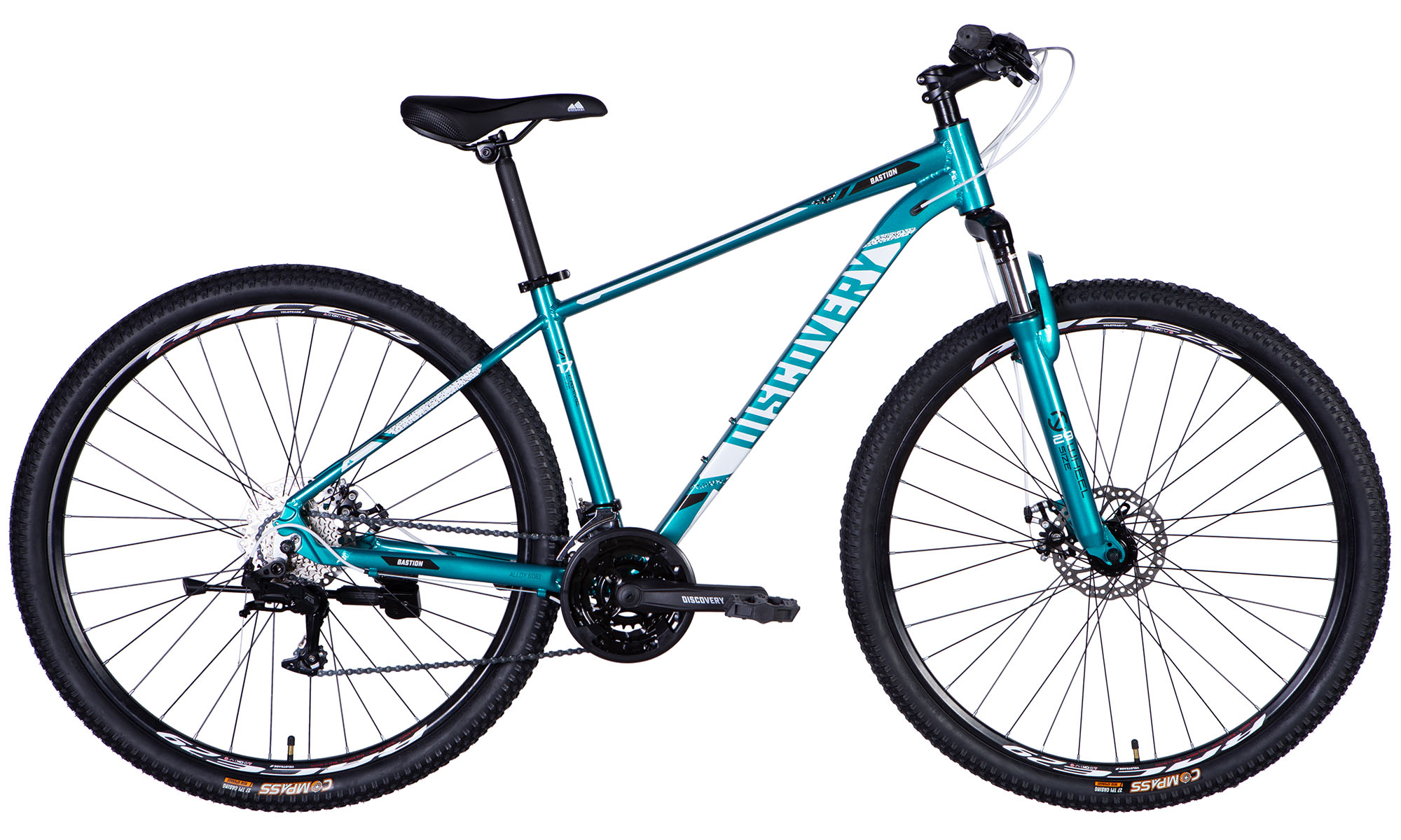 Фотография Велосипед Discovery BASTION DD CS 29", размер XL, рама 21", 2025, бирюзовый  