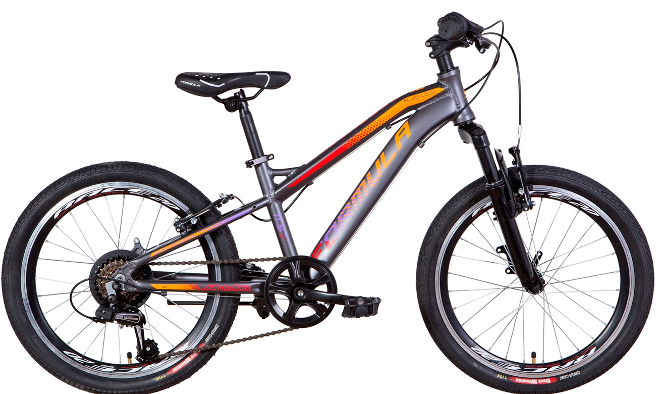 Фотография Детский велосипед Formula BLACKWOOD 1.0 AM Vbr 20" (2021) 2021 Серо-оранжевый