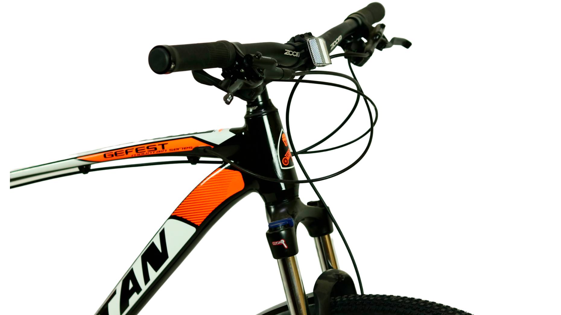 Фотография Велосипед Titan Gefest 2022 29", размер L рама 20" (2024), Черный-Оранжевый 3
