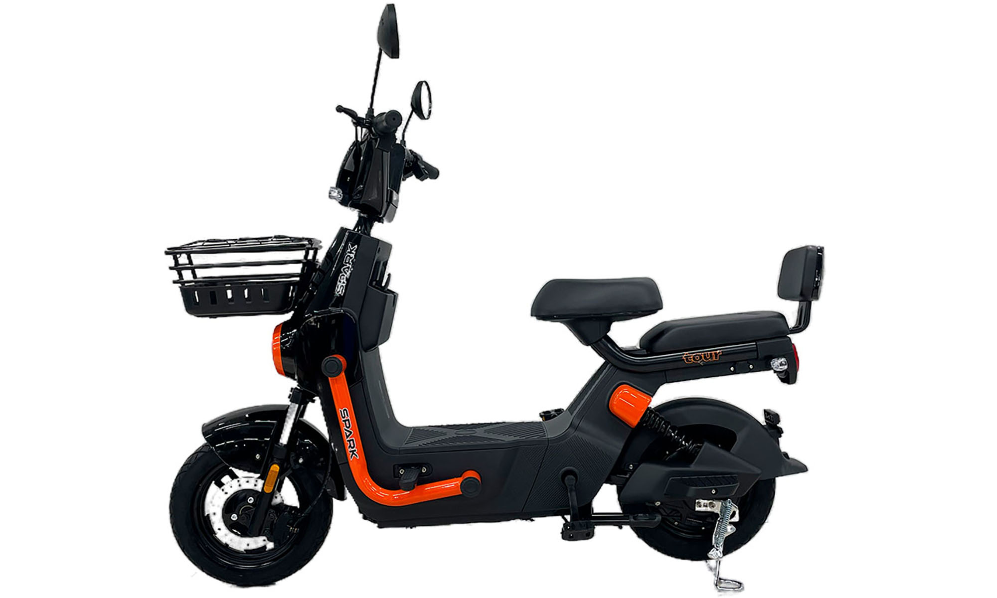Электровелосипед SPARK TOUR 14" 60V/500W/20Ah, Чёрный с оранжевым 3