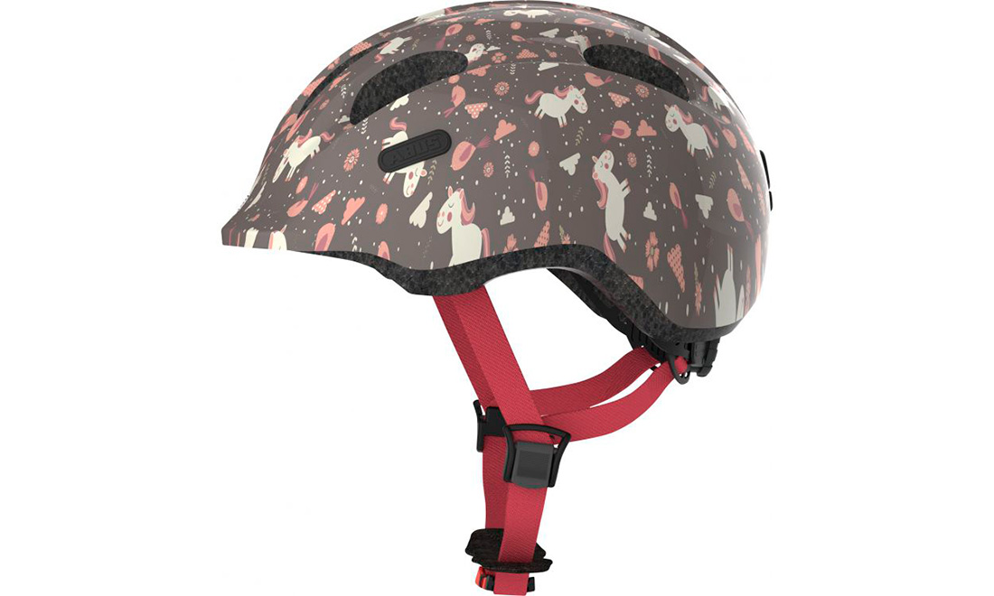 Фотографія Велошлем дитячий ABUS SMILEY 2.0 Rose Horse розмір S (45-50 см) Сірий з кіньми 2