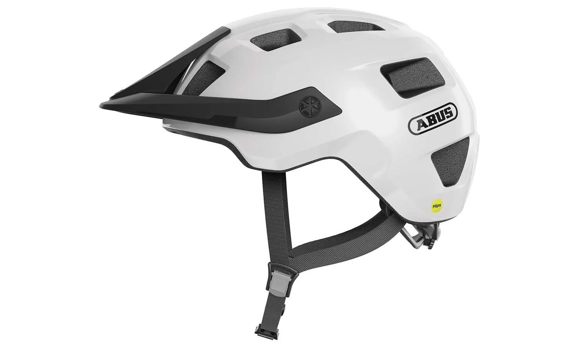 Велошлем спортивный ABUS MOTRIP MIPS, shiny white, размер L (57-61 см), белый 