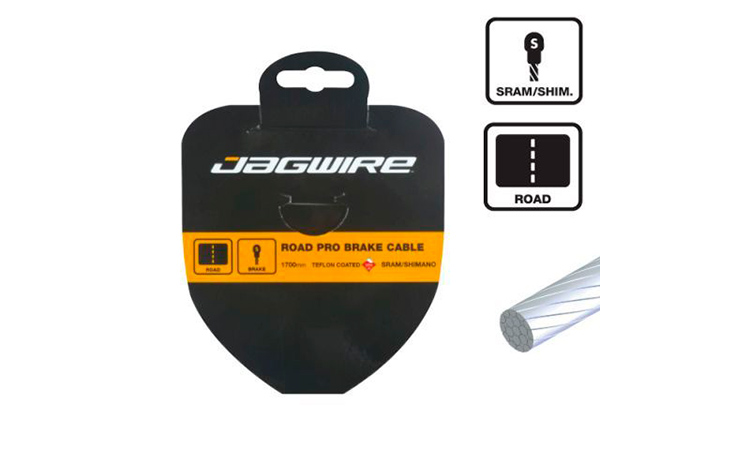 Фотография Трос для тормоза JAGWIRE 96SS2750 шлифов. нержав. 1.5х2750 мм - Sram/Shimano Road, серый