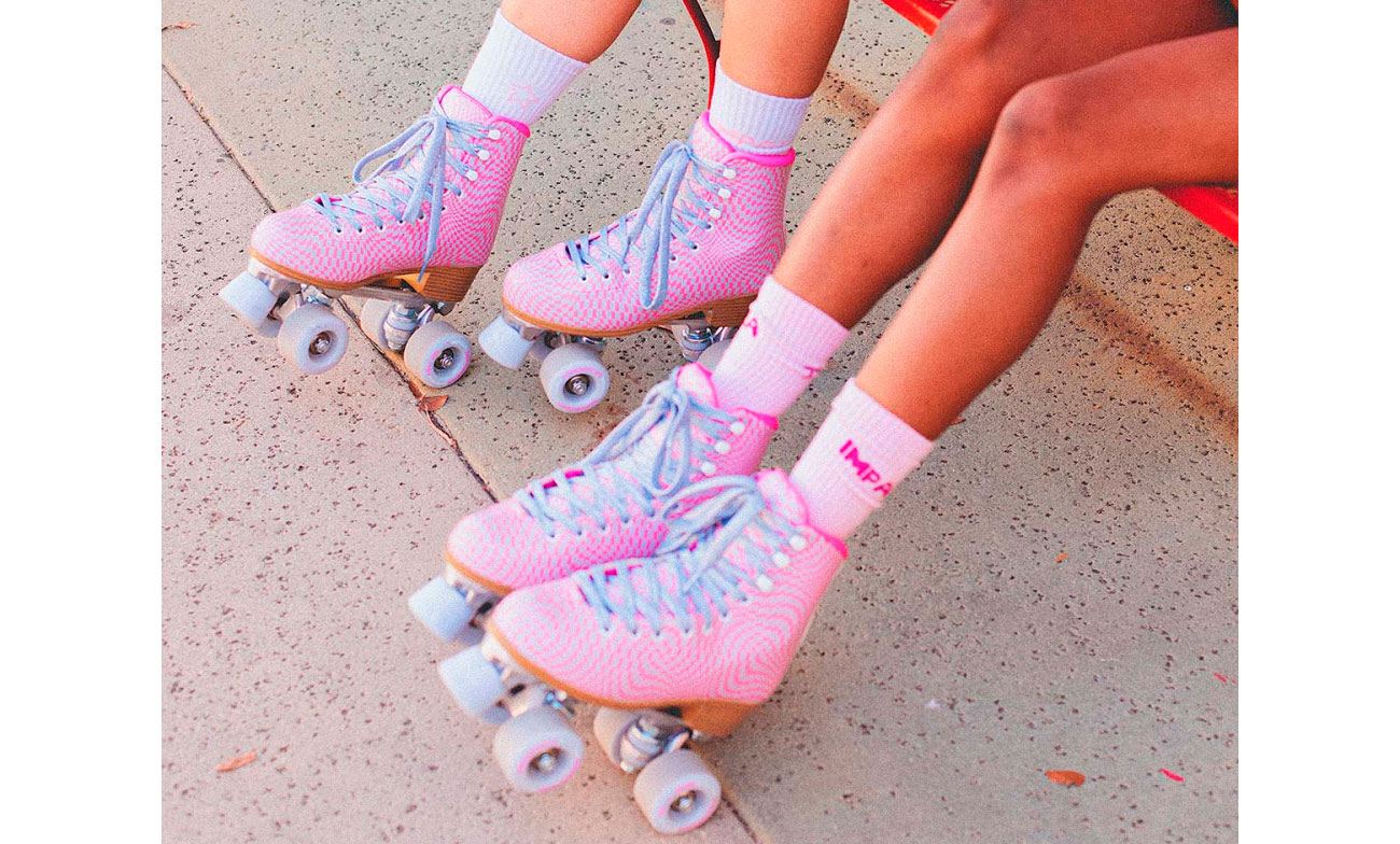 Ролики квады Impala WAVY CHECK, размер 40 Розовый 9