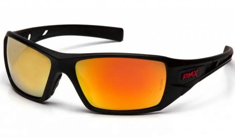 Велоочки Pyramex Velar зеркальные оранжевые 4