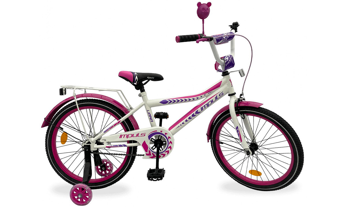 Фотографія Велосипед Impuls Kids 20" (2021) 2021 Біло-фіолетовий