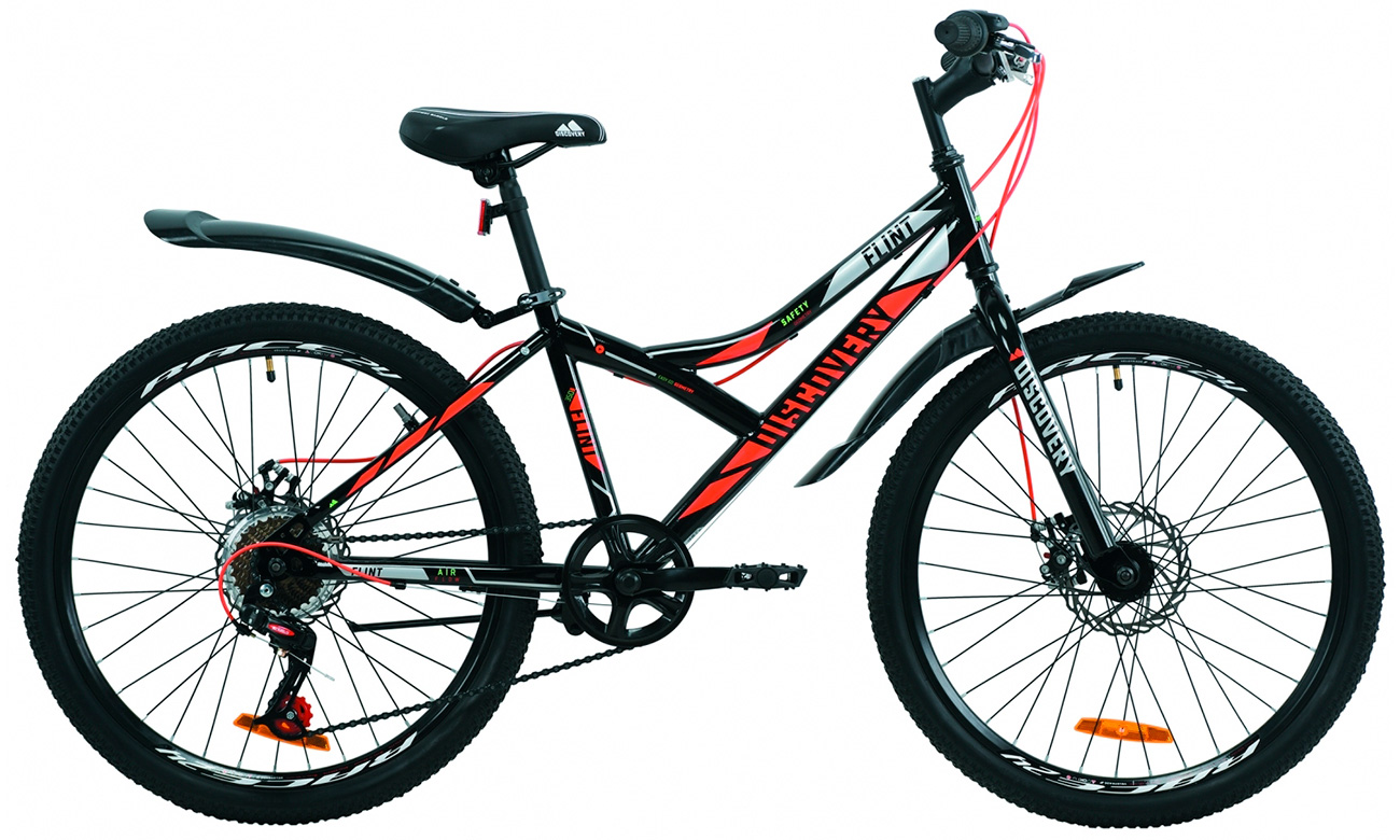 Фотография Велосипед Discovery 24" FLINT DD (2020) 2020 Черно-оранжевый 6