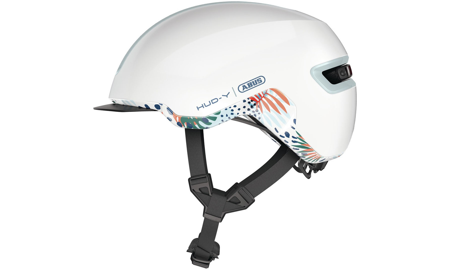 Велошлем ABUS HUD-Y Flower White размер S (51-55 см), белый 