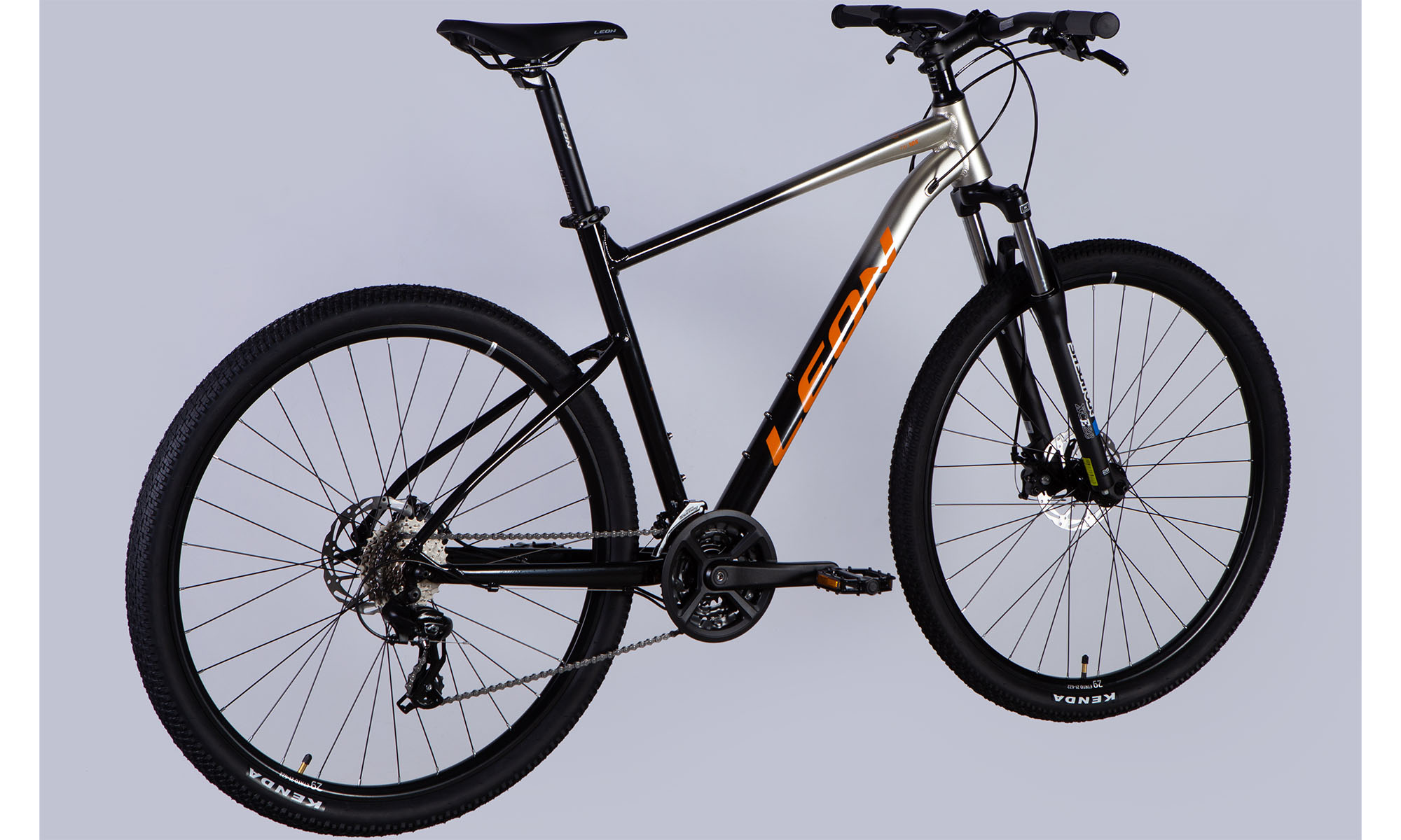 Велосипед Leon TN 105 DD CS 29", розмір XL, рама 21", рік 2025, сріблясто-чорний 5 Велосипед Leon TN 105 DD CS 29", розмір XL, рама 21", рік 2025, сріблясто-чорний 5