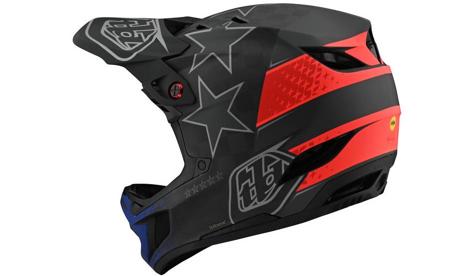 Вело шлем фуллфейс TLD D4 Carbon размер XL (60-62 см) Freedom 2.0 Black/Red 2