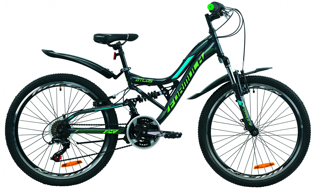 Фотографія Велосипед Formula ATLAS 24" (2020) 2020 Чорно-зелений 