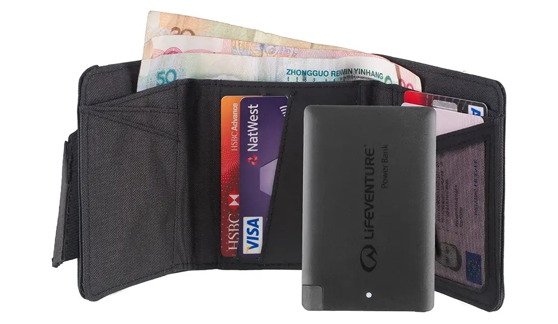 Гаманець з павербанком Lifeventure RFID Charger Wallet grey 3