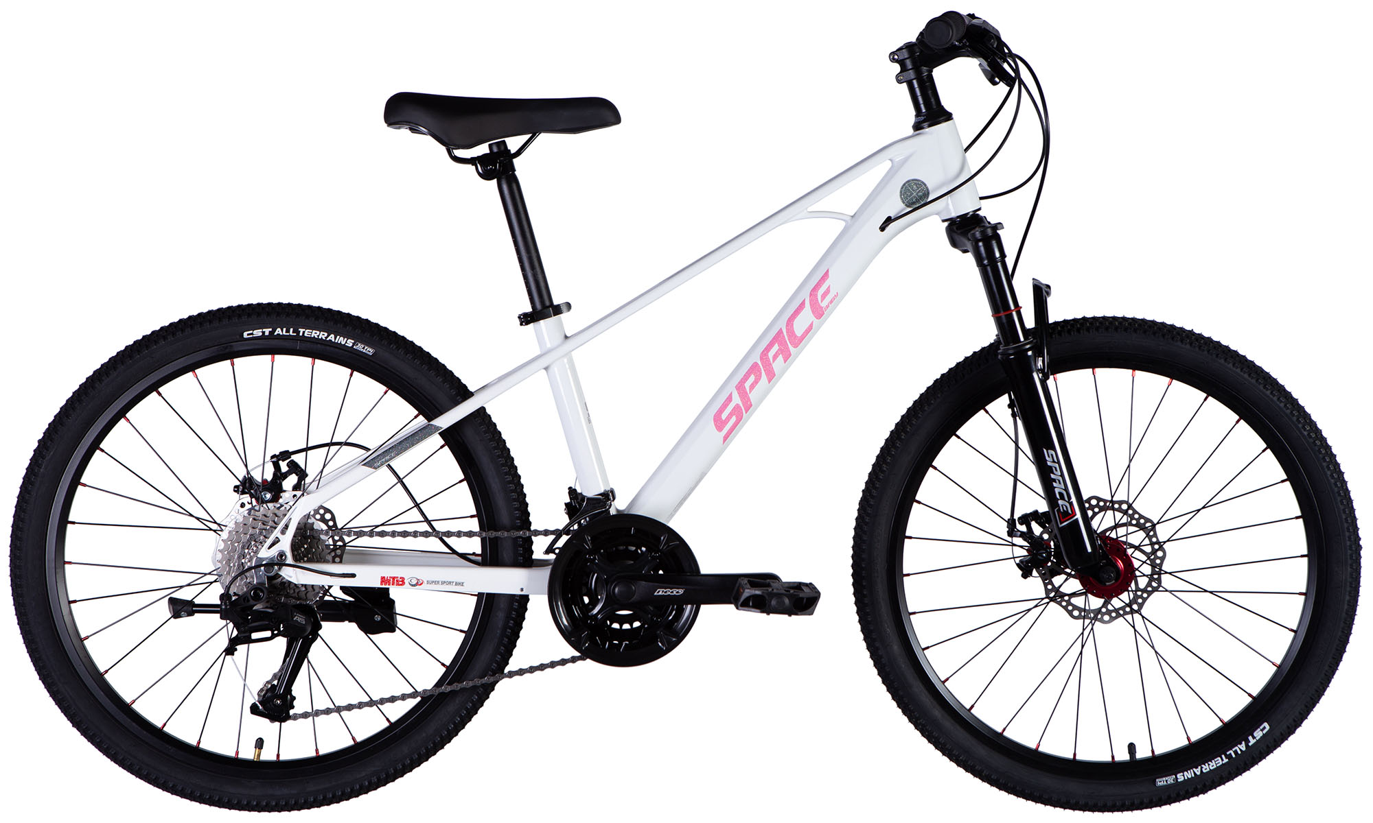 Велосипед SPACE KID SKYLINE DD FR 24", размер XS, рама 13", год 2025, белый 