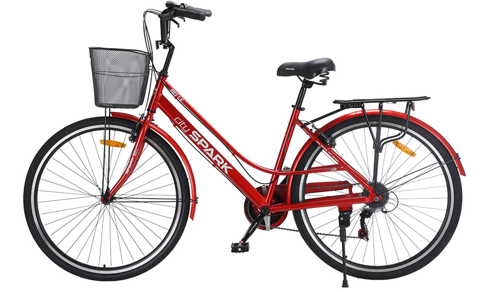 Велосипед SPARK CITY BELLE 28", размер L, рама 18", год 2026, красный 2