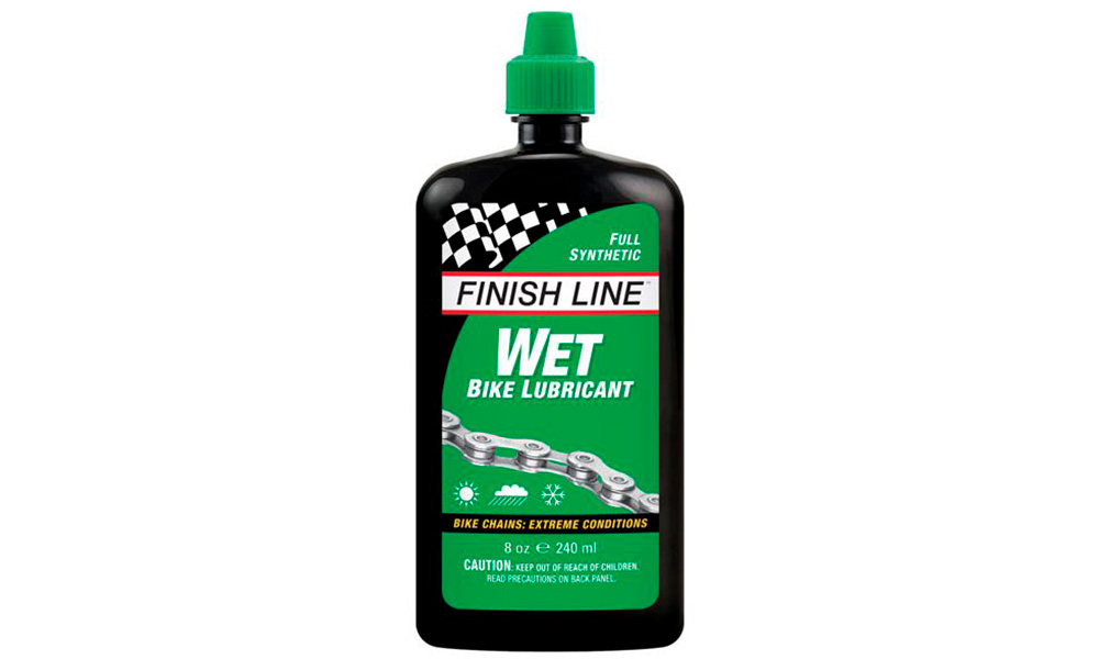 Фотография Смазка Finish Line жидкая Wet Lube (Cross Country) для влажных погодных условий, 240 мл