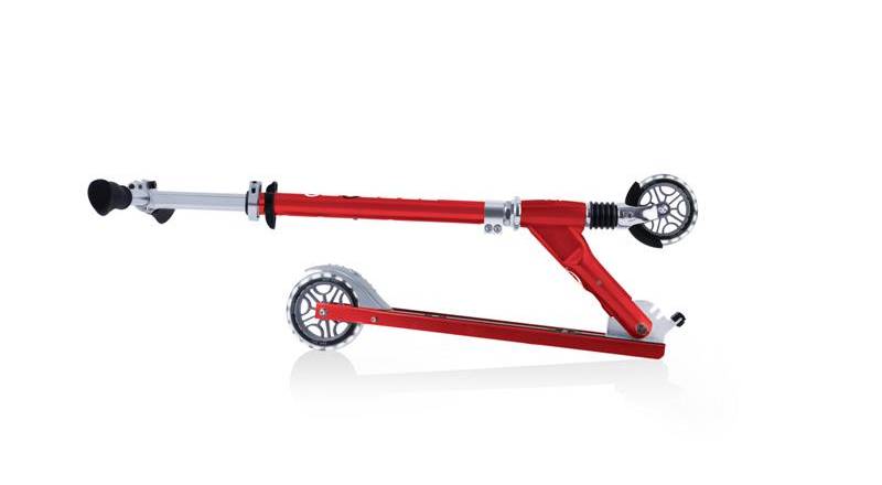 Самокат GLOBBER FLOW ELEMENT COMFORT LIGHTS, червоний, колеса з підсвічуванням, 5+ 8