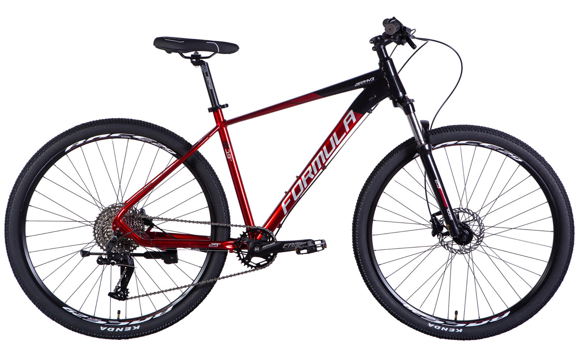 Велосипед Formula ZEPHYR 1.0 HDD 29", размер L рама-19", год 2026, черно-красный 