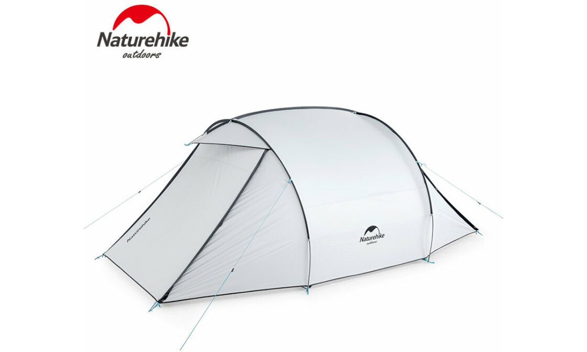 Фотография Палатка трехместная Naturehike Cloud Fun NH19ZP006, 210T/Silver Coated, белая