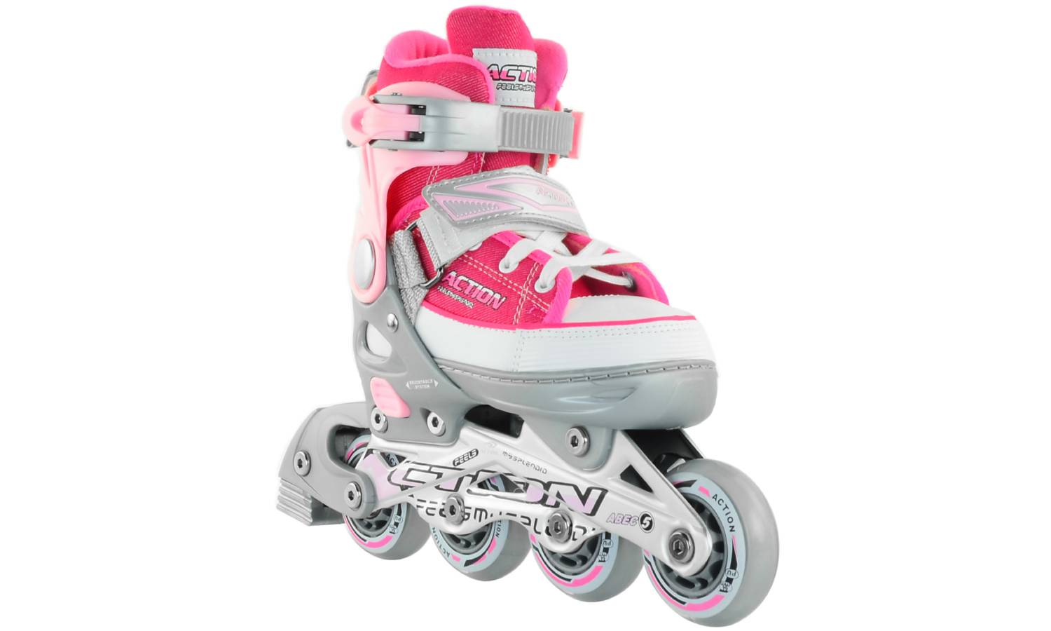 Роликовые коньки Action ANNY размер 37-40 Pink 2