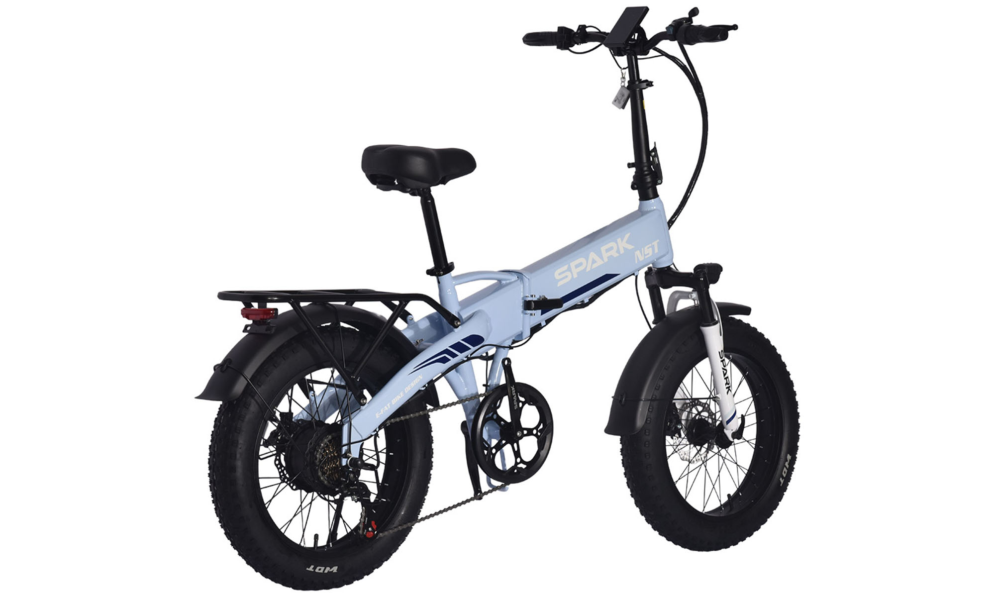 Велосипед с электромотором SPARK NST 20", размер S, рама 16", 48V/500W/17,5Ah Li-ion, Голубой 2