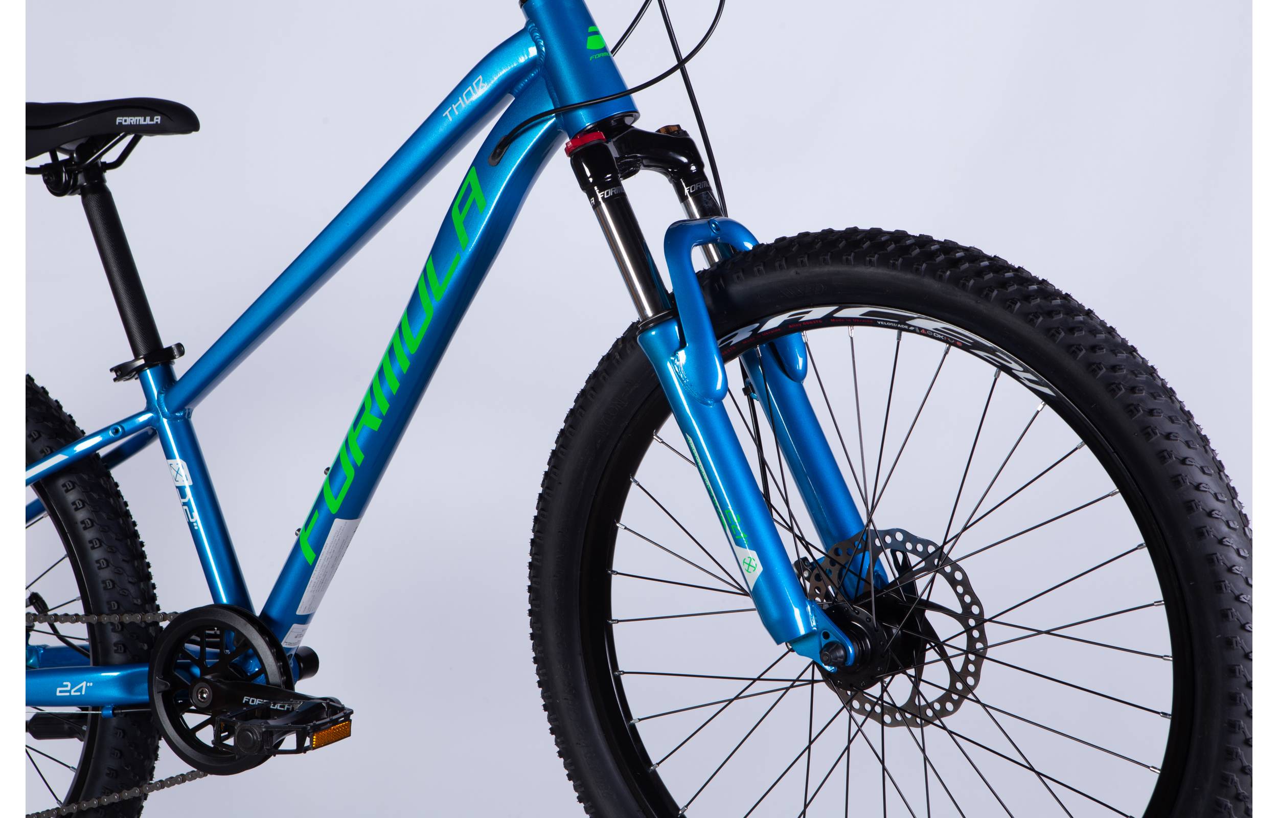 Велосипед Formula THOR DD 24" размер XXS рама 12" 2025 синє-зелений 3