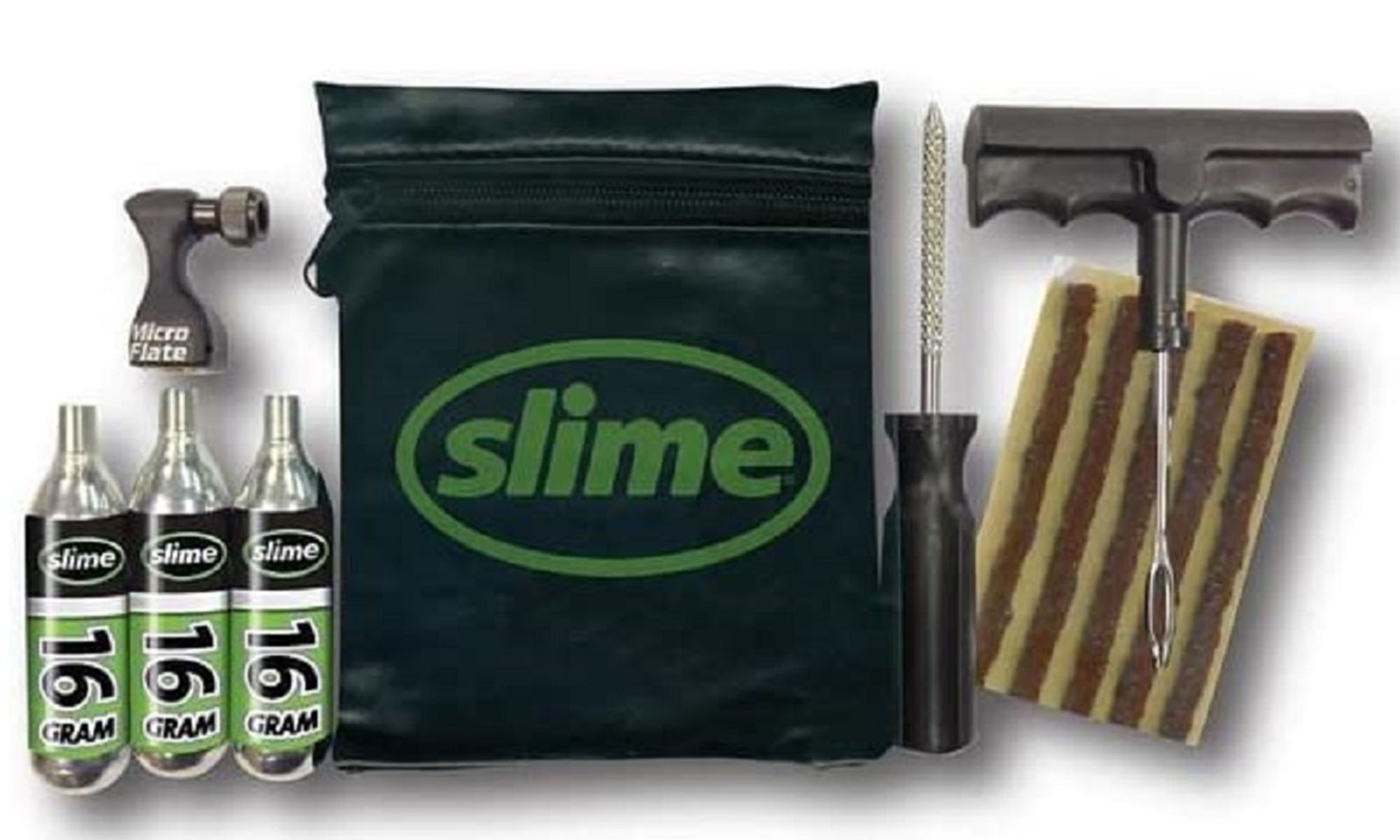 Ремкомплект для бескамерных покрышек Slime Tyre Repair Kit, Tools, plugs & CO2