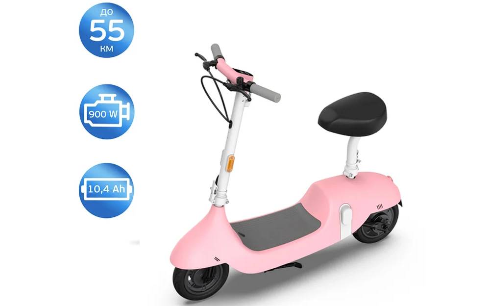 Электросамокат с сидением OKAI Ceetle PRO EA10C 10" 350(900)W, 25Km/h, 10,4Ah, NFC, App, розовый Электросамокат с сидением OKAI Ceetle PRO EA10C 10" 350(900)W, 25Km/h, 10,4Ah, NFC, App, розовый